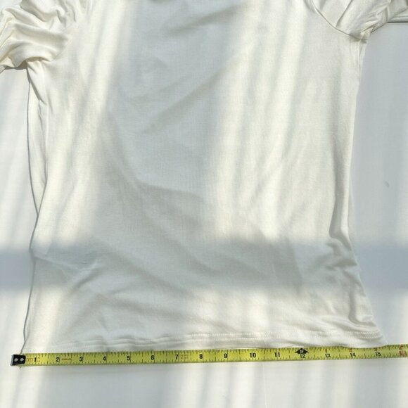 Banana Republic Threadsoft Ivory Long Sleeves Wrap Top Size XS - Picture 4 of 11